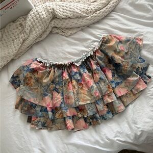 Swimmers by Selkie Pastel Floral Ruffle Swim Skirt
